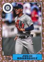 2022 Topps Japan Edition 1987 Topps Cherry Tree Variation #7 Julio Rodriguez Gold Baseball Card