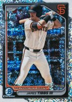 2024 Bowman Draft #BDC40 James Tibbs III Chrome-Sparkle Refractor Baseball Card