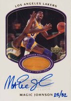 2000 Upper Deck Lakers Master Collection Lakers-Mystery Pack Inserts #EJ-AF Magic Johnson Autograph Floor Basketball Card