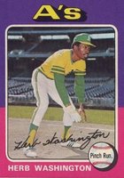 1975 Topps #407 Herb Washington Baseball Card