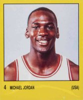 1988 Panini Spanish Sticker #4 Michael Jordan Basketball Card