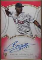 2018 Topps Definitive Framed Autograph Collection #RD Rafael Devers Red 1/1 Baseball Card