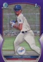 2023 Bowman Chrome Prospects #BCP218 Joendry Vargas Purple Baseball Card