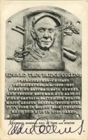 1999 Hall of Fame Autographs # Eddie Collins Artvue Hall of Fame Plaque Baseball Card