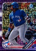 2019 Bowman Mega Box Chrome #1 Vladimir Guerrero Jr. With Helmet-Purple Refractor Baseball Card