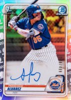2020 Bowman Chrome Prospect Autographs #CPAFA Francisco Alvarez Refractor Baseball Card