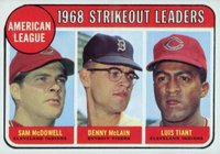 1969 Topps #11 A.L. Strikeout Leaders Baseball Card