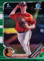 2019 Bowman Draft #BDC22 Gunnar Henderson Chrome-Green Refractor Baseball Card