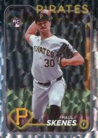 2024 Topps Update #US100 Paul Skenes Silver Crackle Foil Board Baseball Card
