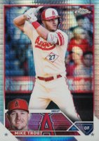 2023 Topps Chrome #27 Mike Trout Prism Refractor Baseball Card