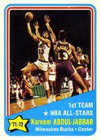 1972 Topps #163 Kareem Abdul-Jabbar All-Star Basketball Card