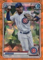 2020 Bowman Draft Chrome Sapphire Edition #BD98 Ed Howard Orange Baseball Card