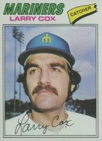 1977 Topps #379 Larry Cox Baseball Card