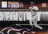 2005 Donruss Elite Passing the Torch #PT-12 Derek Jeter Black Baseball Card