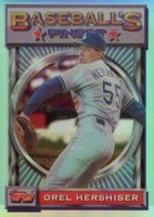 1993 Finest #184 Orel Hershiser Refractor Baseball Card