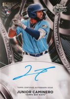 2024 Topps Chrome Black Super Futures Autographs #JC Junior Caminero Baseball Card