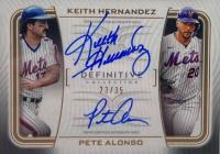 2023 Topps Definitive Collection Dual Autograph Collection #DACHAL Keith Hernandez/Pete Alonso Baseball Card