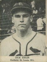1947 Tip Top Bread # Dick Sisler Baseball Card