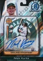 2024 Bowman Draft Bowman in Action Autographs #BIANK Nick Kurtz Lava Refractor Baseball Card
