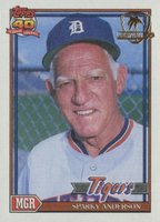 1991 Topps Desert Shield #519 Sparky Anderson Baseball Card
