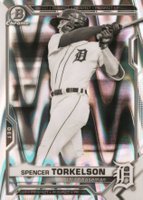 2021 Bowman Draft #BDC20 Spencer Torkelson Chrome-Black & White Raywave Refractor Baseball Card