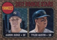 2017 Topps Heritage  #214 Aaron Judge/Tyler Austin Chrome-Superfractor 1/1 Baseball Card