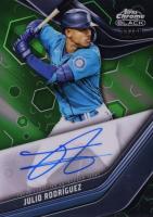 2023 Topps Chrome Black Autograph #JR Julio Rodriguez Green Baseball Card