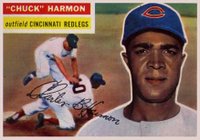 1956 Topps #308 Chuck Harmon Baseball Card