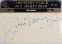 2011 SP Legendary Cuts Legendary Black Cut Signatures #JD Joe DiMaggio Baseball Card