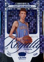 2022 Panini Crown Royale Rookie Royalty #2 Chet Holmgren Blue Basketball Card