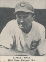 1947 Tip Top Bread # Stanley Hack Baseball Card