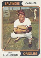 1974 Topps #488 Andy Etchebarren Baseball Card