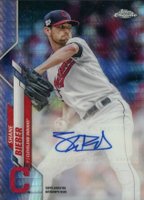 2020 Topps Chrome Update Autographs #SB Shane Bieber X-Fractor Baseball Card