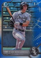 2022 Bowman Chrome Prospects #BCP71 Colson Montgomery Blue Refractor Baseball Card