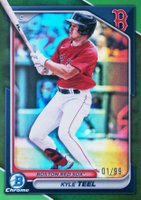 2024 Bowman Draft #BDC162 Kyle Teel Chrome-Green Refractor Baseball Card