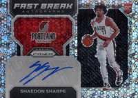 2022 Panini Prizm Fast Break Rookie Autographs #FBRSSB Shaedon Sharpe Basketball Card