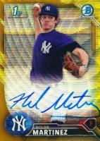 2016 Bowman Draft Chrome Draft Picks Autographs #CDANM Nolan Martinez Gold Wave Refractor Baseball Card