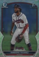 2023 Bowman Chrome Prospects #BCP33 Ambioris Tavarez Lunar Glow Refractor Baseball Card