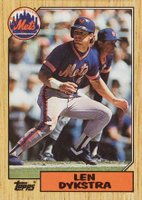 1987 Topps Tiffany #295 Len Dykstra Baseball Card