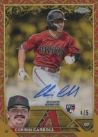 2023 Topps Gilded Collection Topps Chrome Gold Etch Autographs #CGACCA Corbin Carroll Red Baseball Card