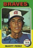 1975 Topps Mini #499 Marty Perez Baseball Card