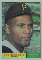 1998 Topps Clemente-Finest #7 1961 Topps Reprint Refractor Baseball Card
