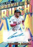 2024 Topps Chrome Update Chrome All-Etch Rookie Rush Autographs #CR Ceddanne Rafaela Baseball Card