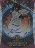 2022 Bowman Inception Prospect Autographs #PATS Trey Sweeney Fuchsia Foil Baseball Card