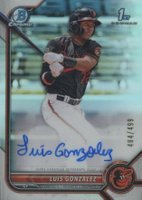 2022 Bowman Chrome Prospect Autographs #CPALG Luis Gonzalez Refractor Baseball Card