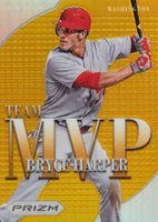 2012 Panini Prizm Team MVP #MVP30 Bryce Harper Gold Prizm Baseball Card
