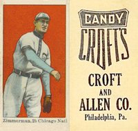 1909 Croft's Candy # Heinie Zimmerman Baseball Card