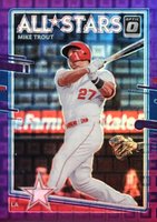 2020 Panini Donruss Optic #197 Mike Trout Pandora Purple Baseball Card