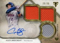 2017 Topps Triple Threads Rookie and Future Phenom Autographed Relic #AB Alex Bregman Baseball Card