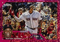 2023 Topps Chrome #206 Rafael Devers Magenta Speckle Baseball Card